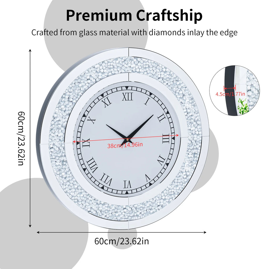 Mirrored Wall Clock