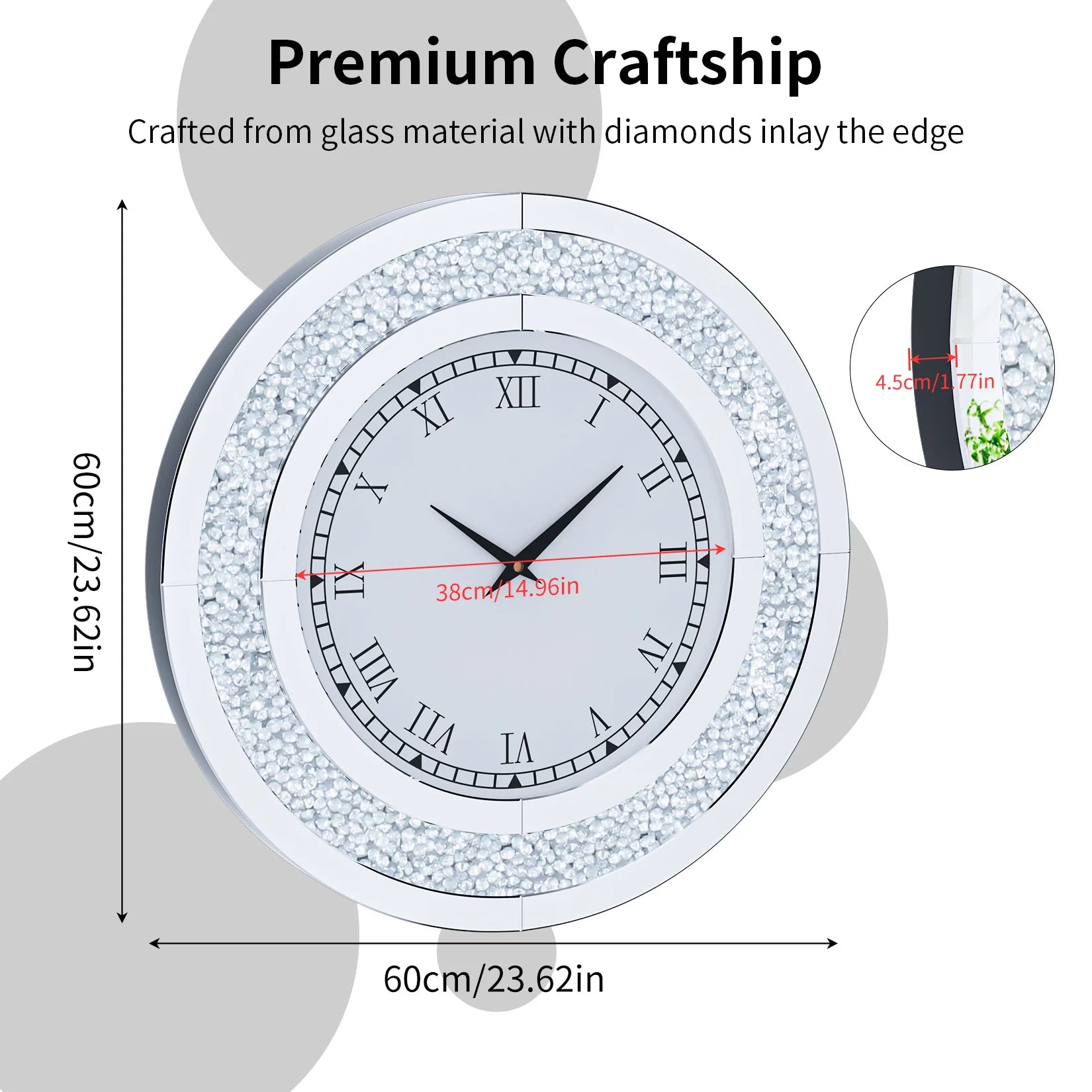 Mirrored Wall Clock