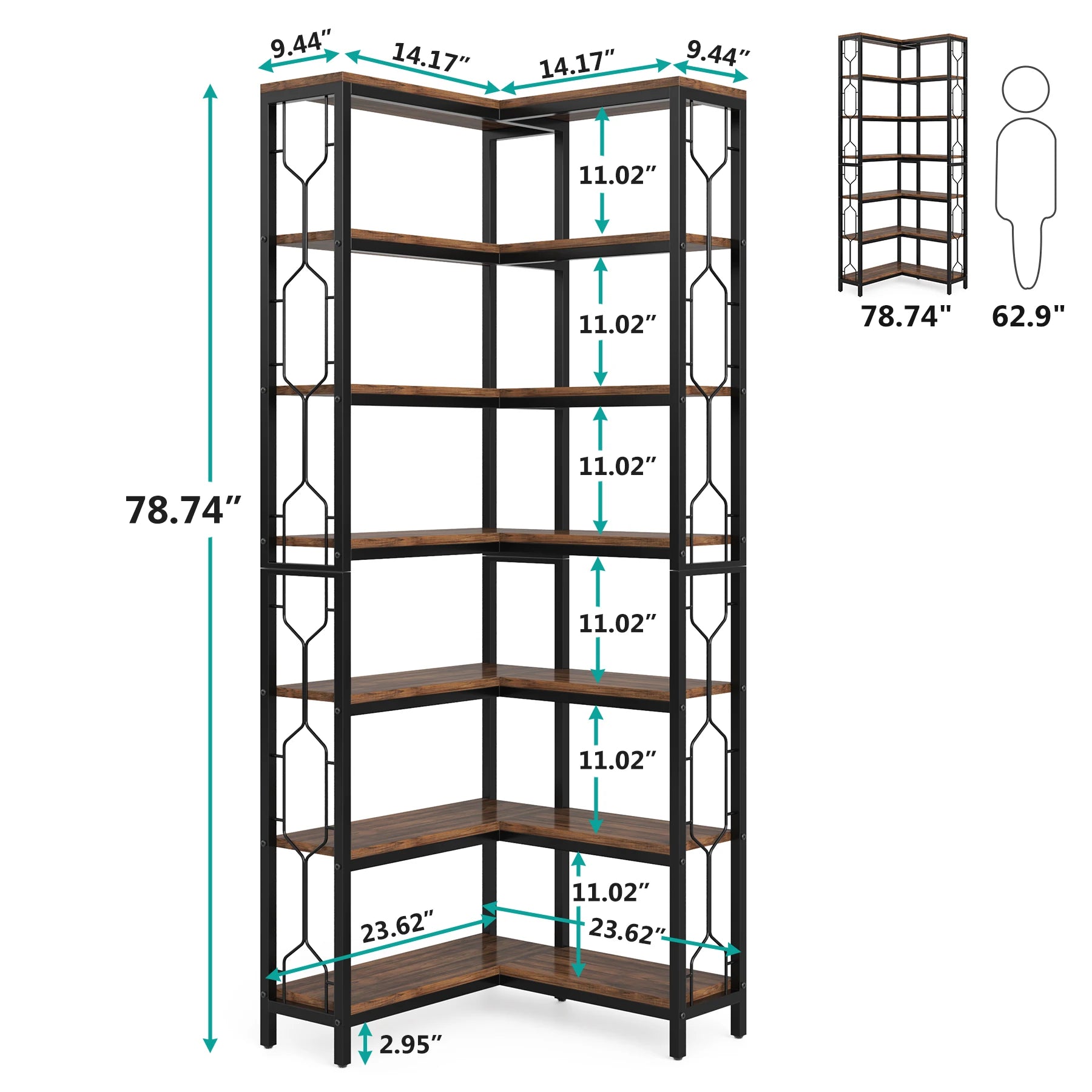 Corner Bookshelf