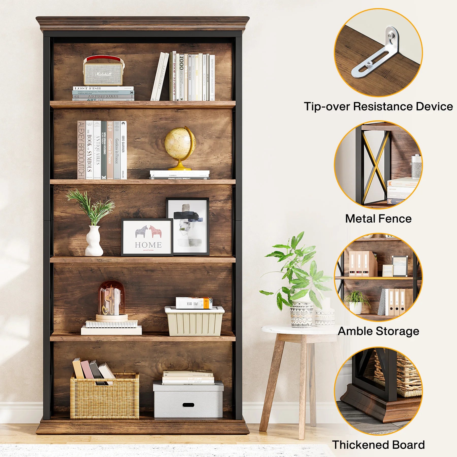 6-Tier Bookcase,