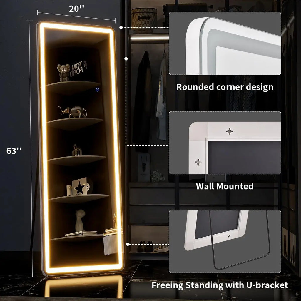 Lighted Floor Mirror