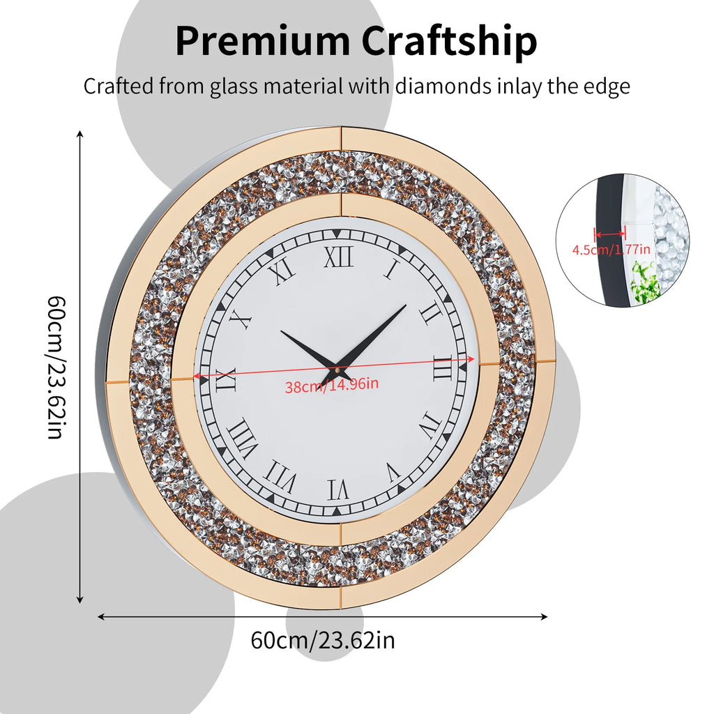 Mirrored Wall Clock