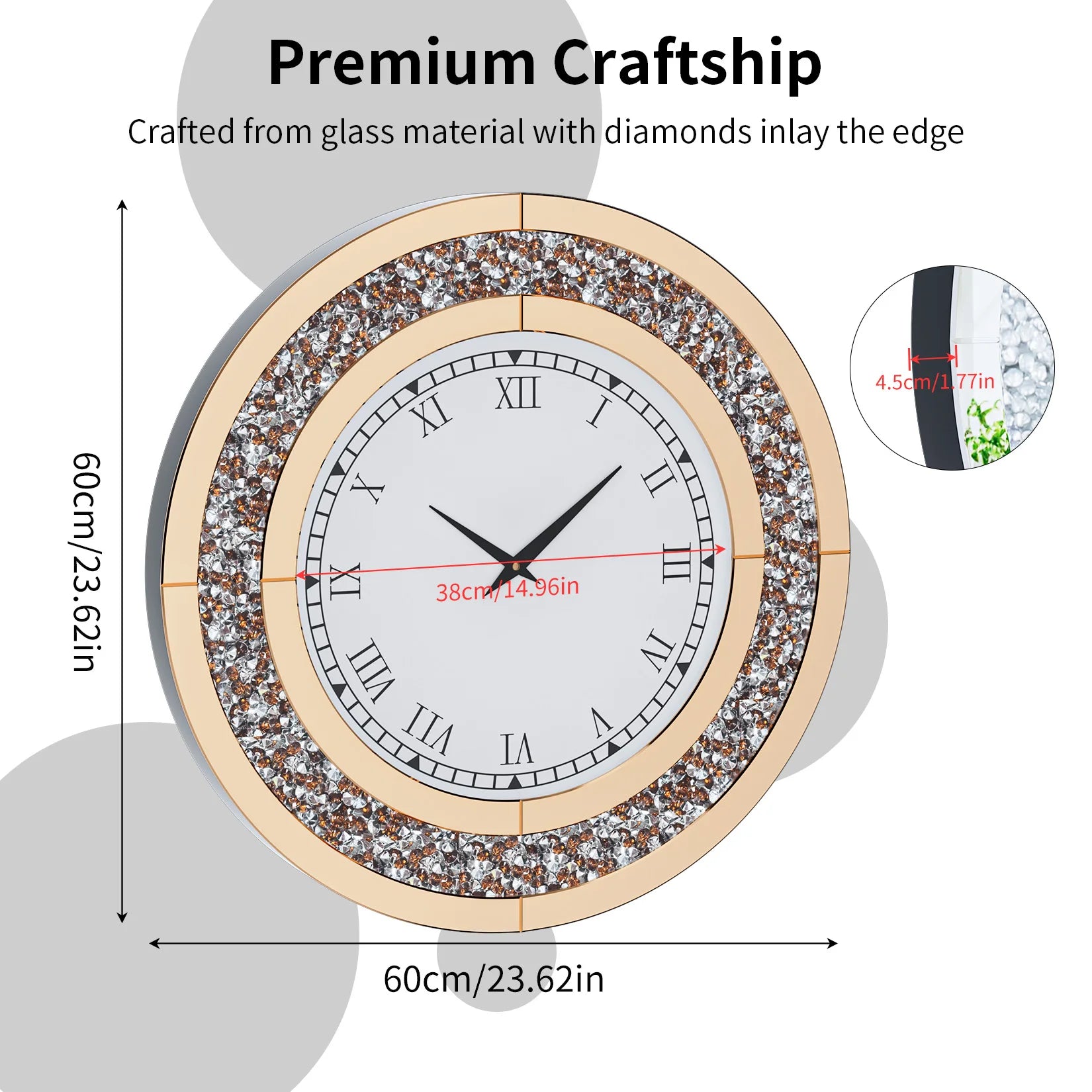 Mirrored Wall Clock