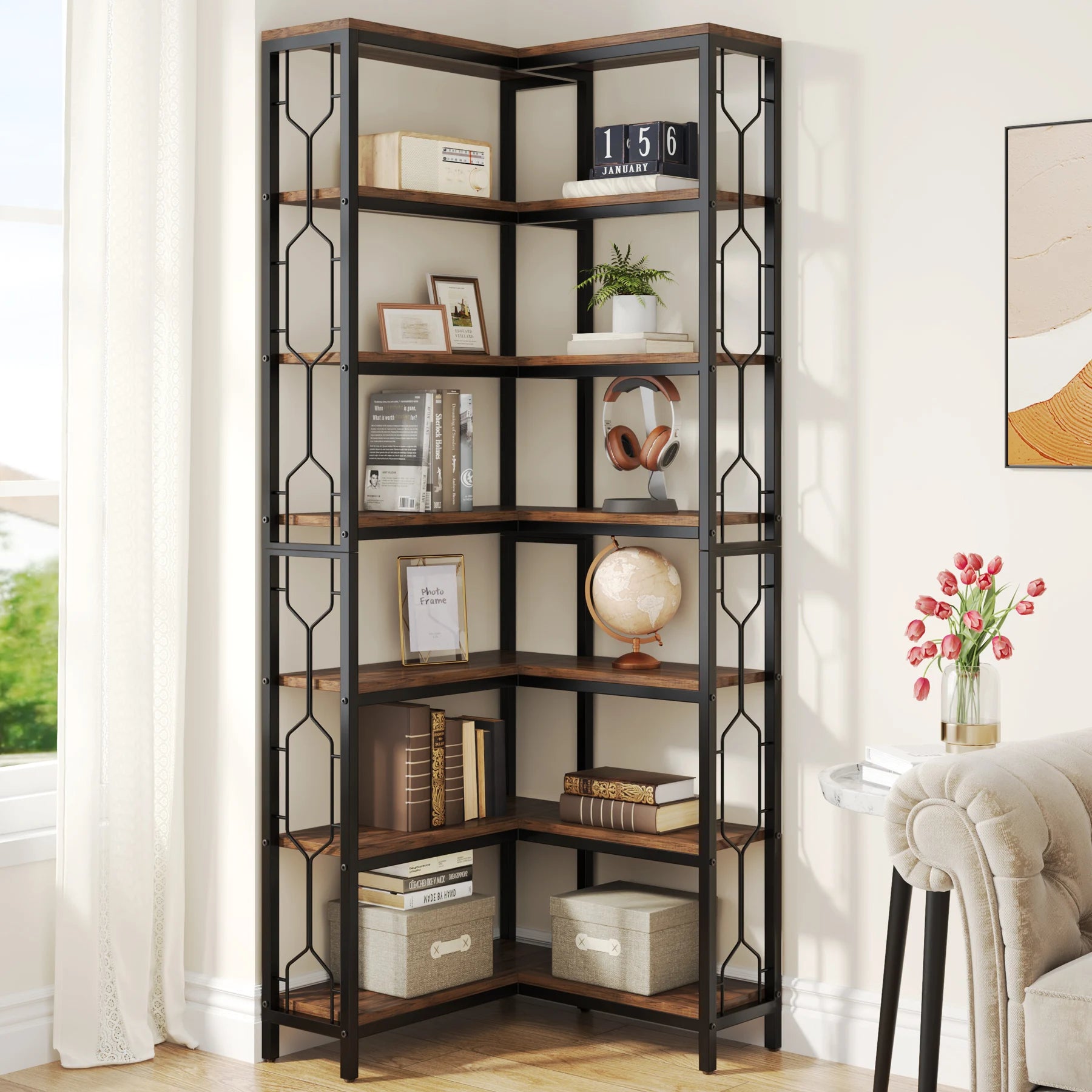 Corner Bookshelf