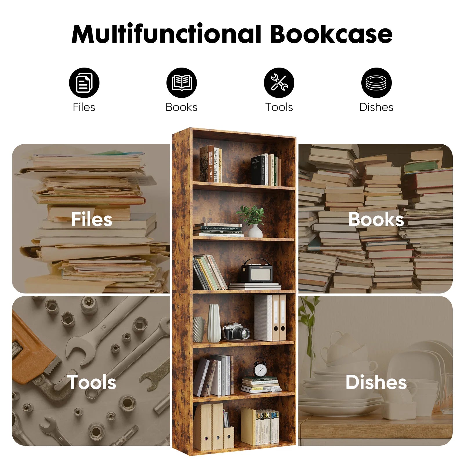Wooden Shelf Bookcase