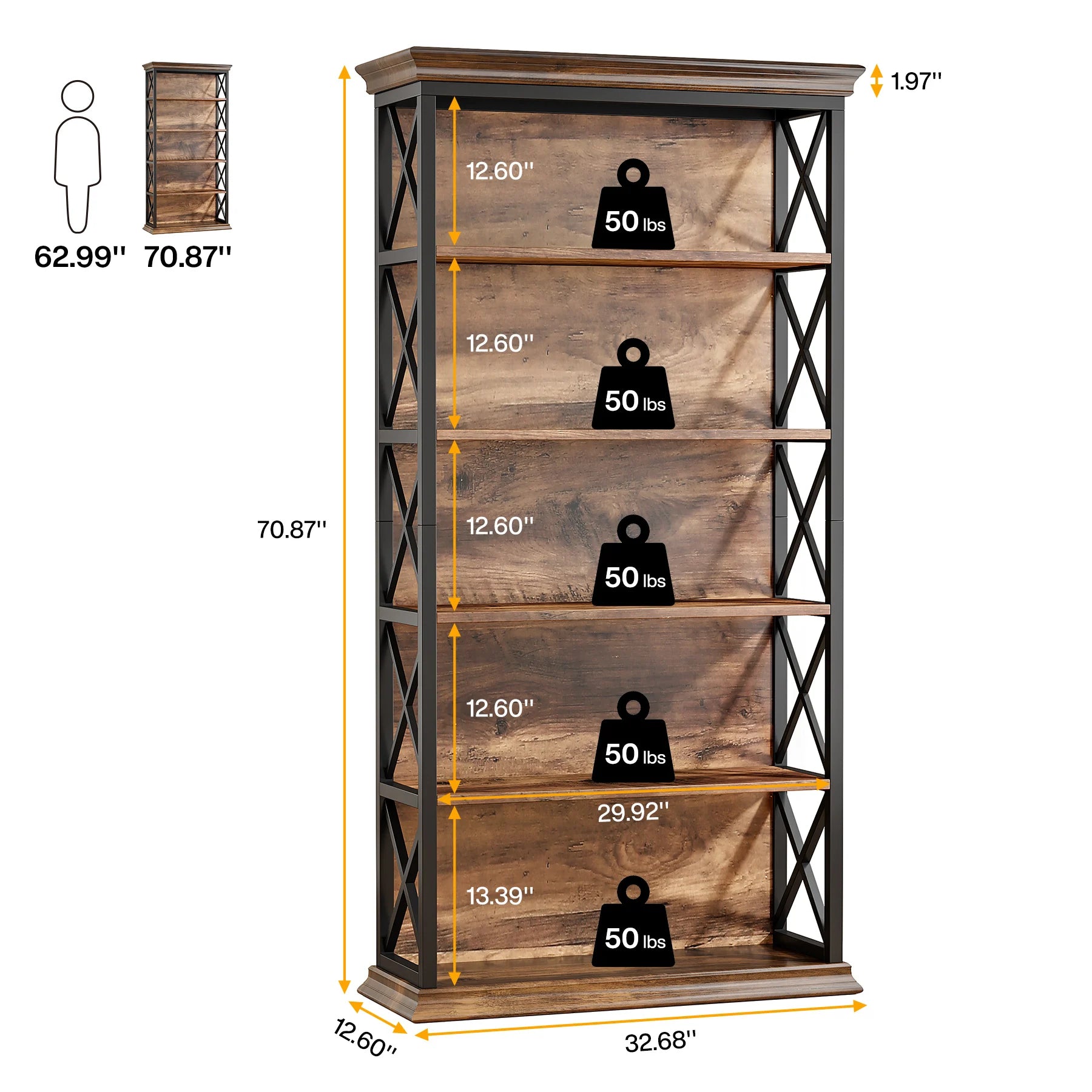 6-Tier Bookcase,