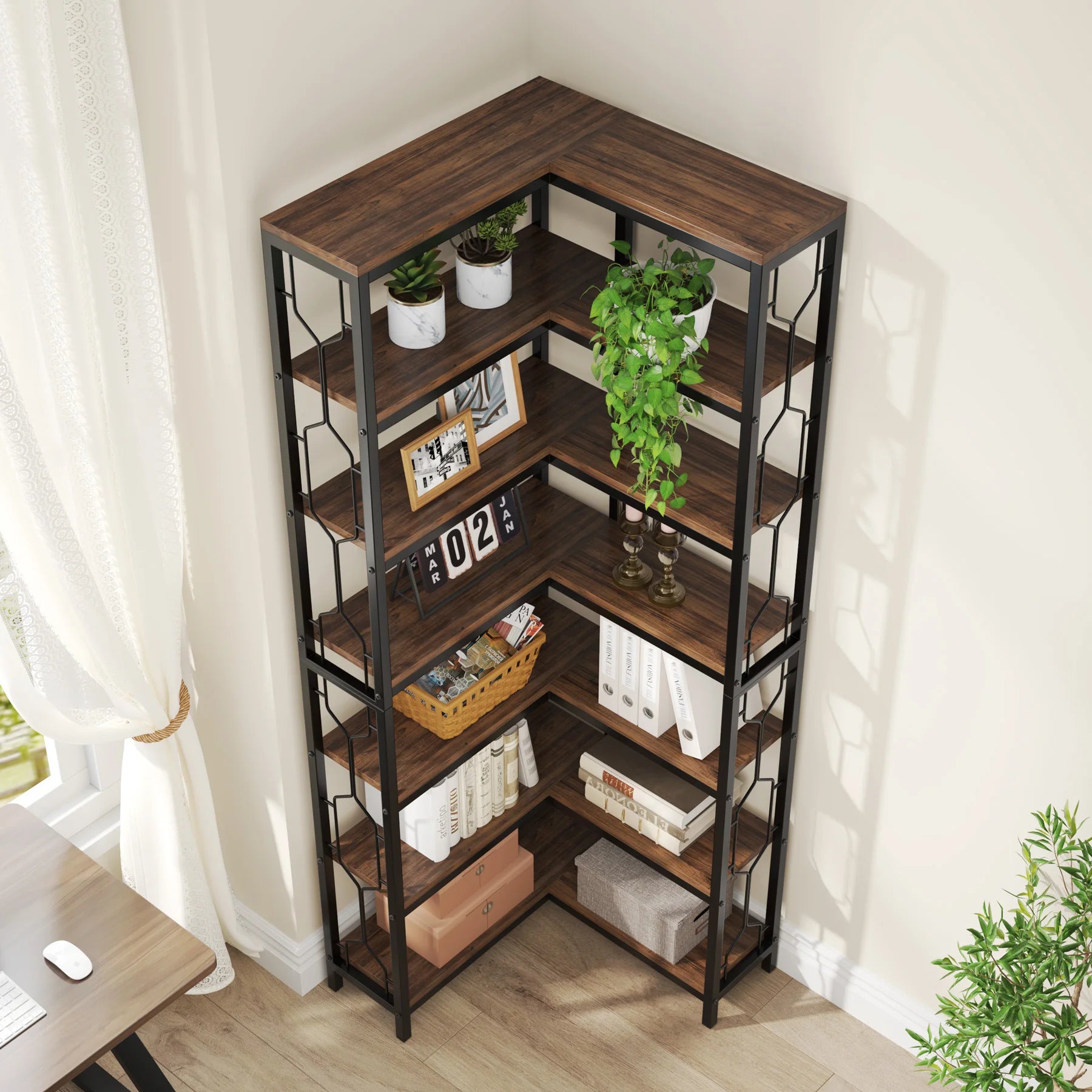 Corner Bookshelf