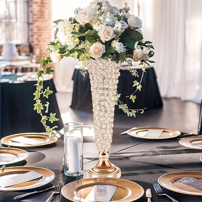 2 Crystal Vases,