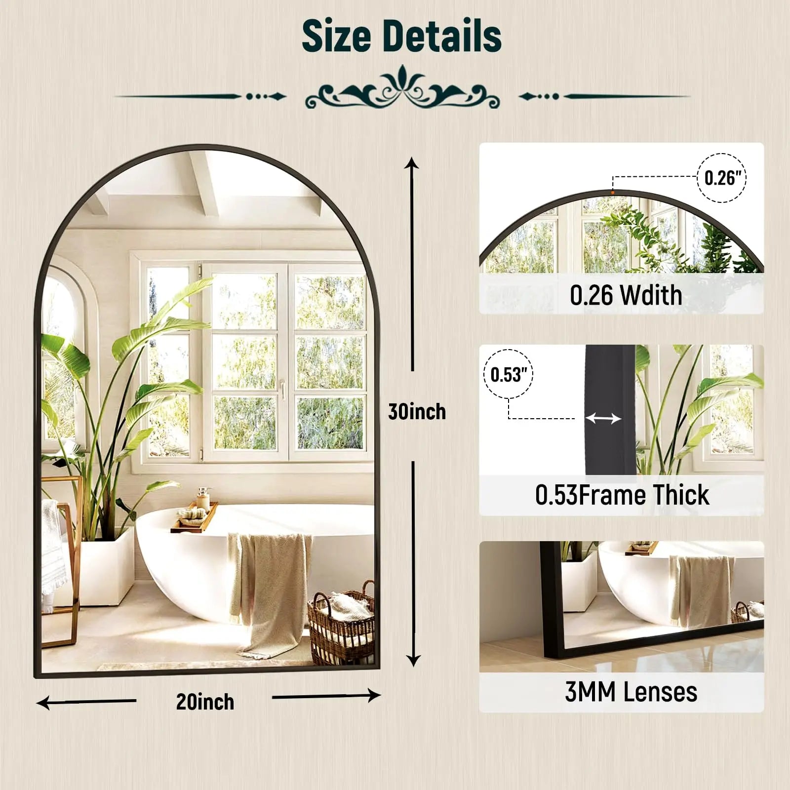 Arch Bathroom Mirror