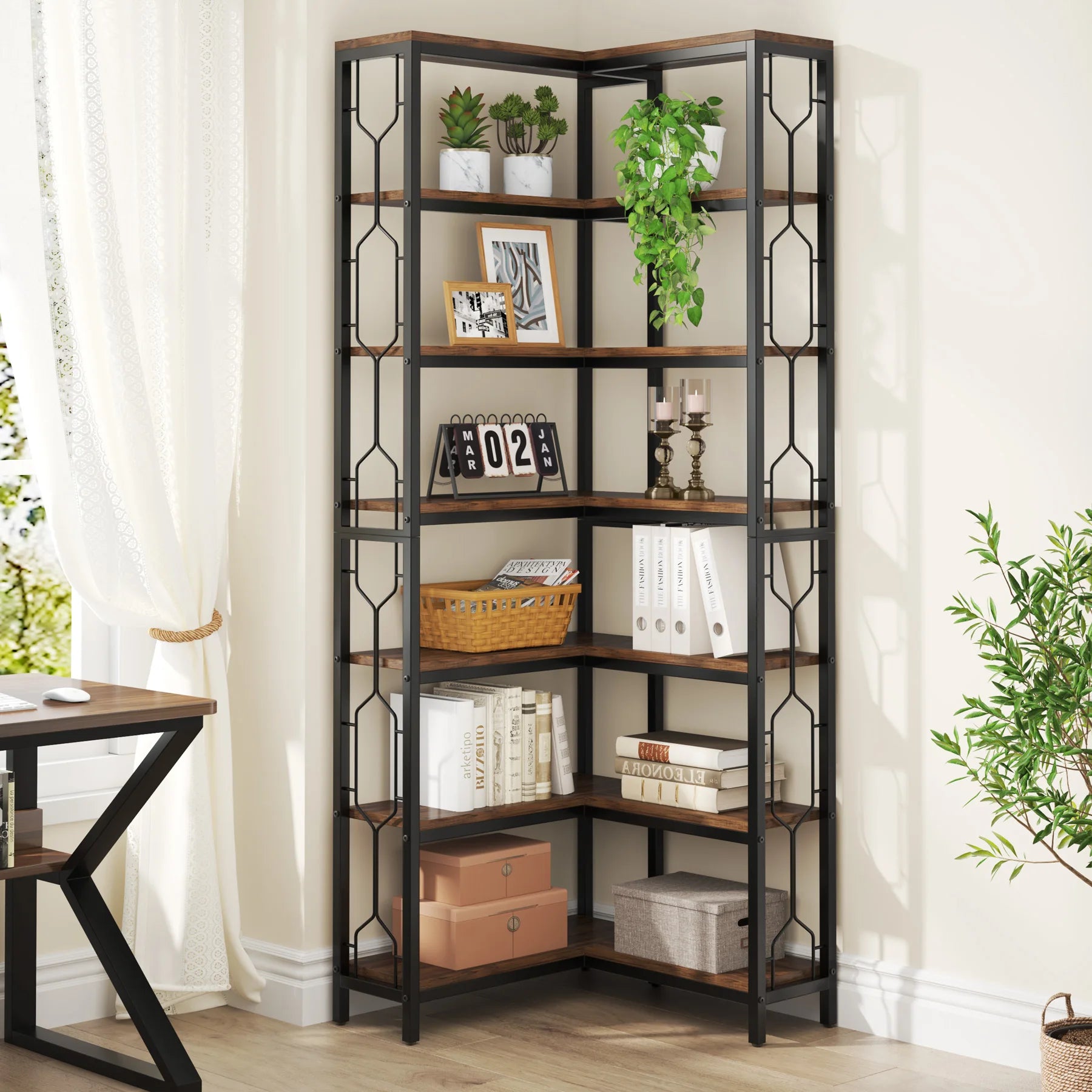Corner Bookshelf