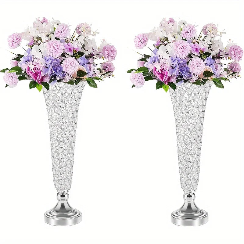 2 Crystal Vases,