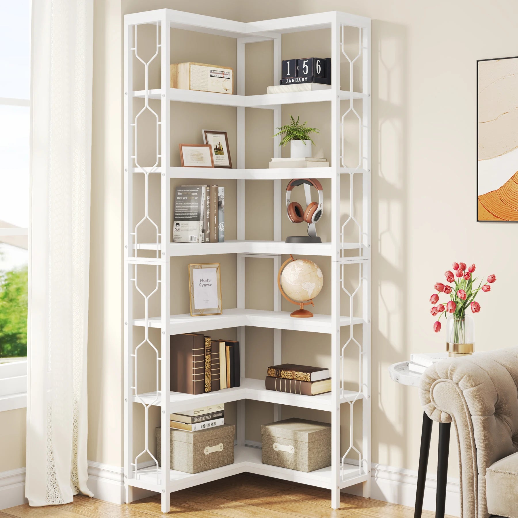 Corner Bookshelf