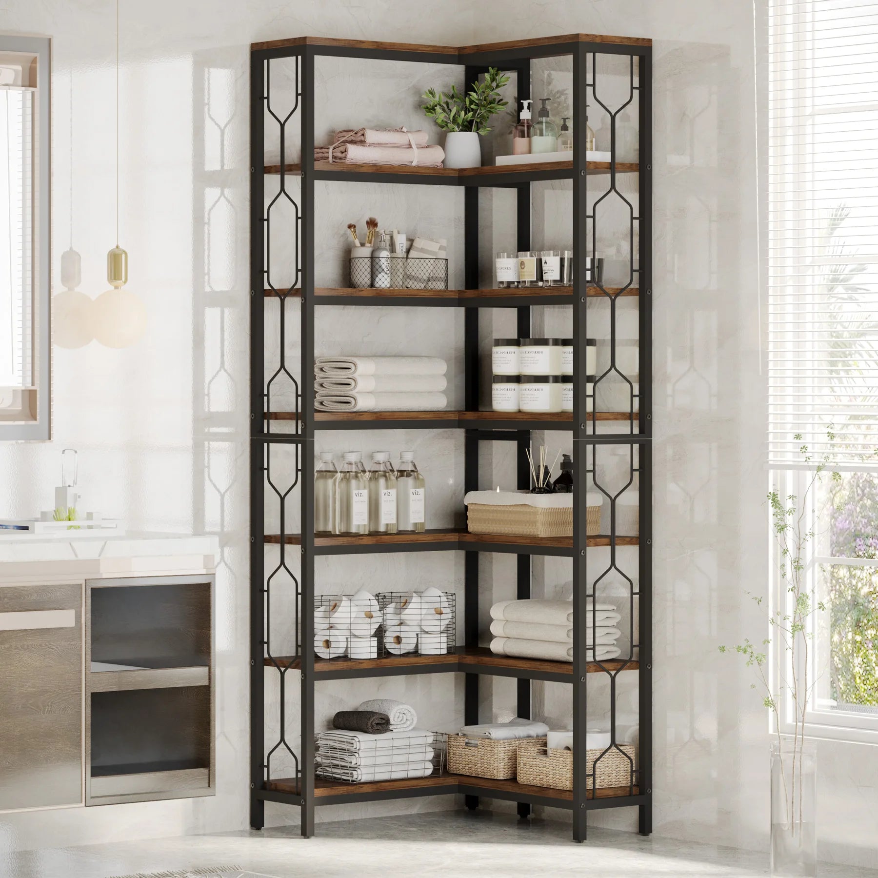 Corner Bookshelf