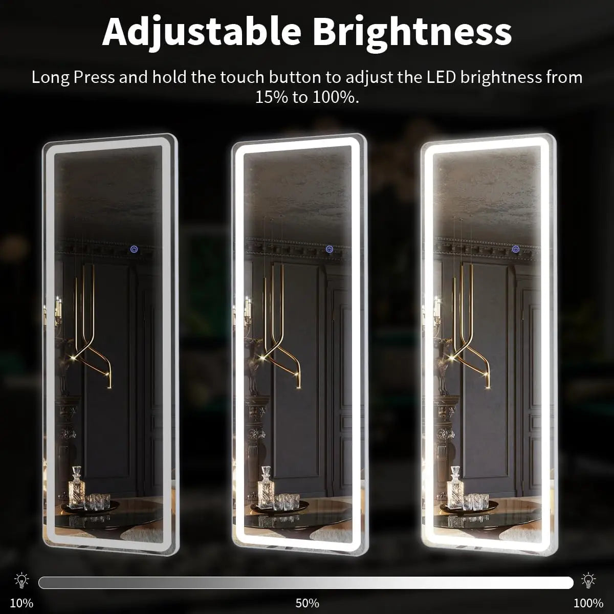 Lighted Floor Mirror