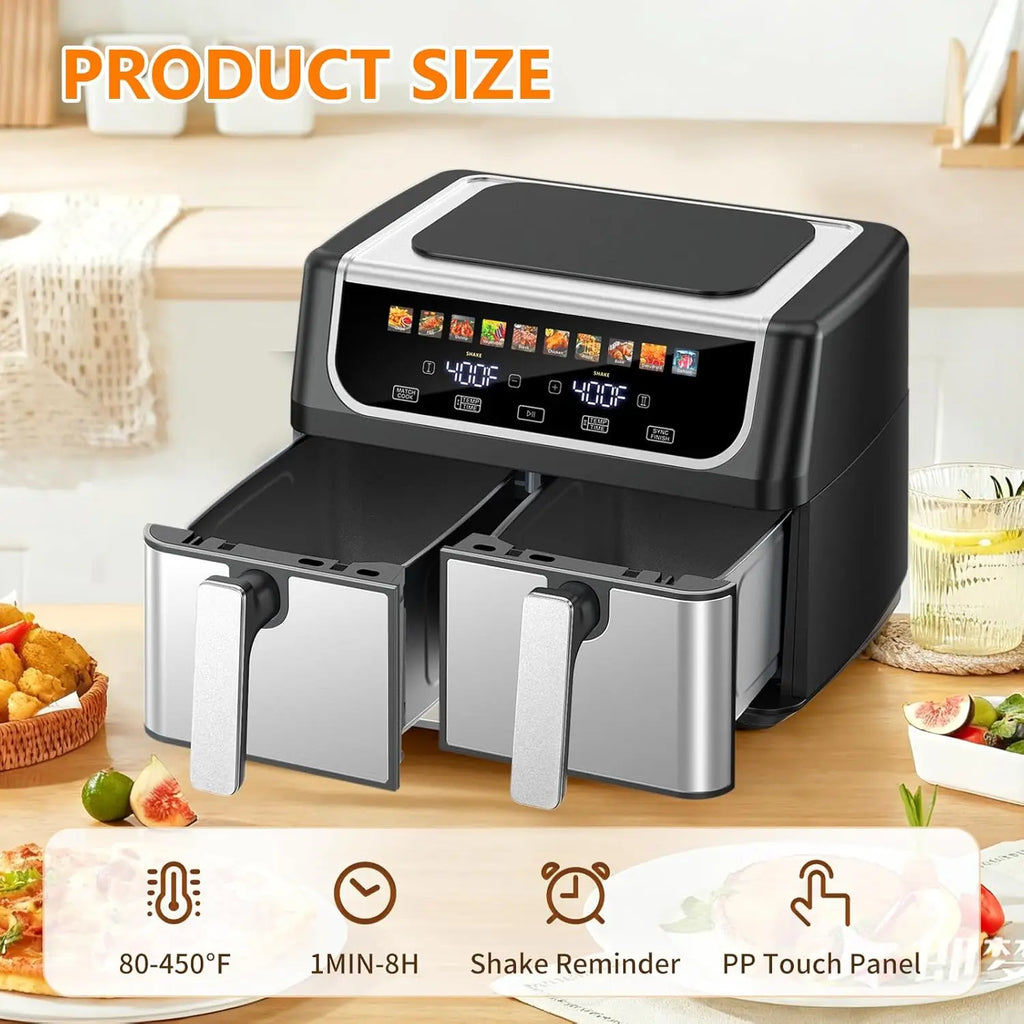 Dual Basket Air Fryer, 9.5 Quart